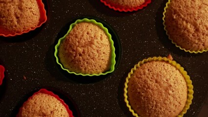 Poster - delectable almond muffins: irresistible bakery delights close-up