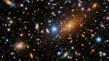 Fototapeta Do akwarium - largest photo of the universe with millions of galaxies and glowing universes