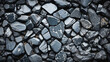  texture of dark gray stones with a white pattern, top view
