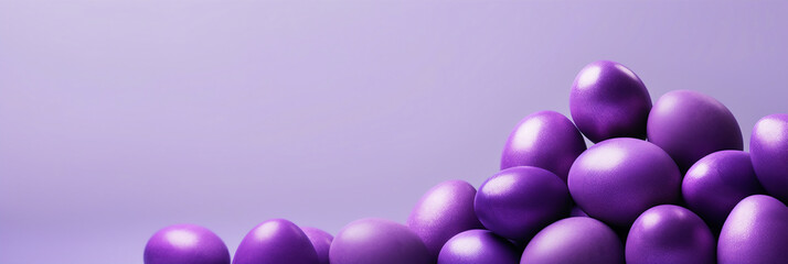 Sticker -  purple pile of easter eggs on an isolated background with room for copy space 