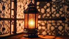 Ramadan Kareem Old Lantern On The Wall Generative Ai 