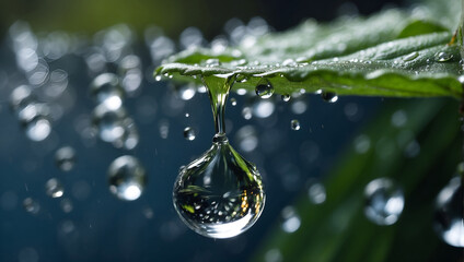 Wall Mural - Water drops.