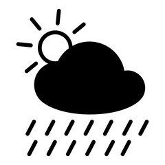 Sticker - Rainy solid glyph icon