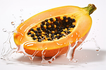 Wall Mural - papaya fruit theme design illustration, fresh papaya fruit and good to eat