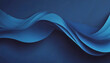 Dark blue paper waves abstract banner design. Elegant wavy vector background. Ai Generated.
