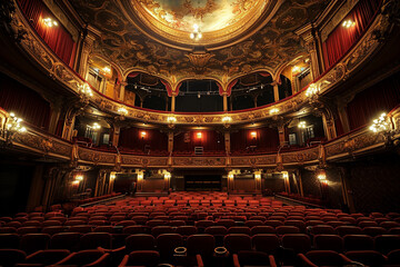 Beautiful grand theatre interior shot