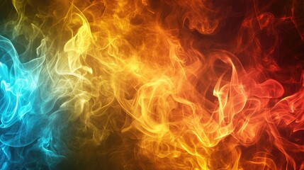 Wall Mural - Colorful neon flame burn fire blaze abstract texture wallpaper background