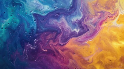 Wall Mural - Fluid art mix technique oil acrylic painting wallpaper background