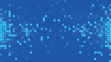 Leinwandbilder - abstract background of blue squares. background of computer mosaic squares. simple abstract graphic 