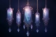 Mystical moonstone amulets, imbued with lunar energy and offering protection from dark forces - Generative AI