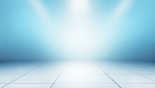 Perspective Floor Backdrop Blue Room Studio With Light Blue Gradient Spotlight Backdrop Background For Display Your Product Or Artwork