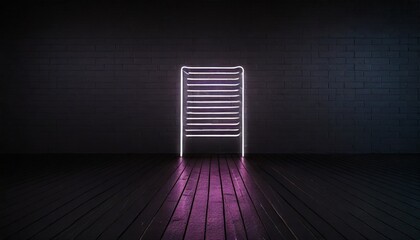 Wall Mural - neon sign on dark background