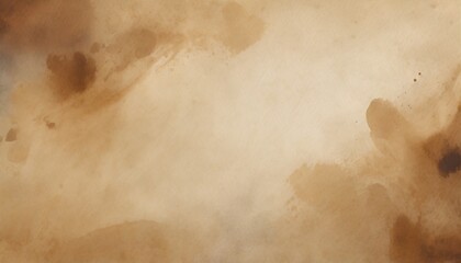 old brown paper background with watercolor or coffee color stains in marbled paint design