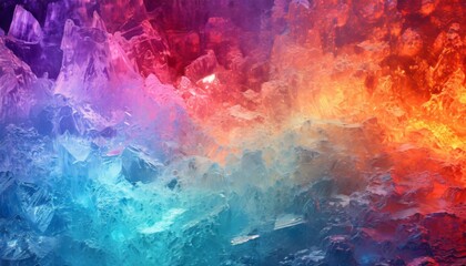 multicolored glow ice texture background