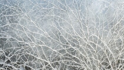 Sticker - close up of a frozen ice pattern the texture looks like a network of veins or branches thetemplate for design