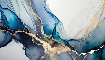 Canvas Print - a detail from an alcohol ink painting