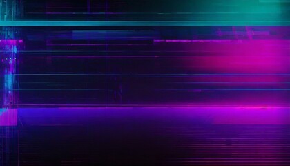 Wall Mural - abstract purple green and pink background with interlaced digital distorted motion glitch effect futuristic cyberpunk design retro futurism webpunk rave 80s 90s aesthetic techno neon colors