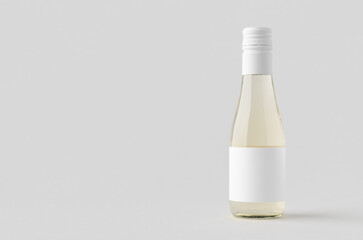 Wall Mural - Small white wine bottle mockup. Burgundy, alsace, rhone shape. Blank copyspace.