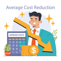 Poster - Vertical integration. Company's supply chain optimization and control. Business strategy from manufacturing to sales. Optimized production flow, effectiveness and quality. Flat vector illustration