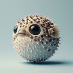 Wall Mural - baby puffer fish
