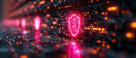 Image depicting network security and data
