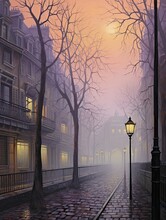 Elegant Parisian Streets: Morning Mist And The Enchantment Of Early City Life