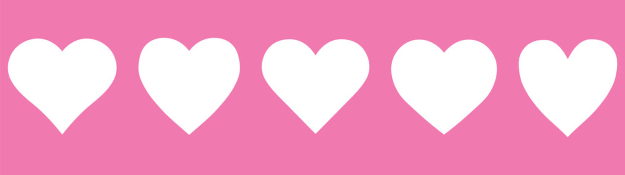 White love shape with pink background for Valentine's Day