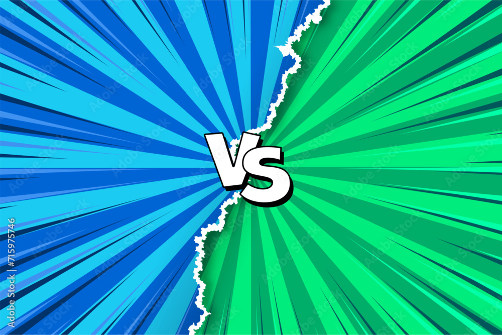 Cartoon comic background. Fight versus. Comics book colorful ...