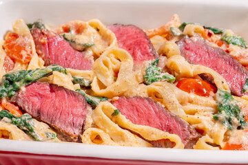 Sticker - Creamy steak fettuccine