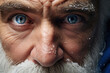Male man caucasian expression adult old christmas face person claus beard santa portrait eye