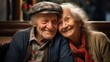 © Svetlana - Valentine's Day. love and old people. close up of man senior and woman traveling together. happy retired adult couple