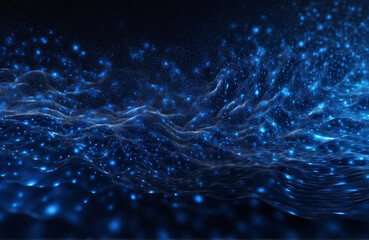 water drops on glass, dark blue dots in 3d perspective vector abstract background, multimedia intern