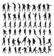 © Mar - Large collection of silhouettes of basketball players, weightlifters, runners, isolated vector