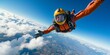 skydiver above the clouds Generative AI