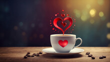 Cup Of Coffee And Heart Cup Of Coffee With Heart Cup Of Coffee