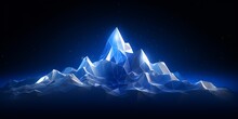 A Futuristic Mountain With Blue And White Colors Generative AI