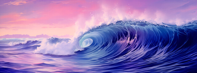 Sticker - Ocean Wave at Sunset