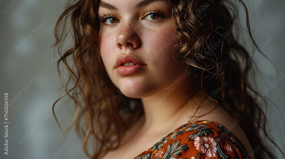 beautiful plump girl, plus size model, overweight woman, fat person ...