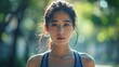 © CraftyImago - Portrait of beauty young Asian sportswoman outdoor exercise Fitness and Wellness concept