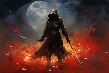 Wall Mural - deadly assassin - generative ai