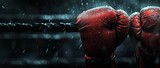 a boxing-themed UI background that transitions from the red of boxing gloves to the dark hue of the ring corner evoking the intensity of a match, Ideal for App and Website Design . 