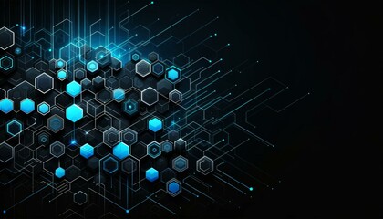 Futuristic Digital Technology Background, Cybersecurity Concept