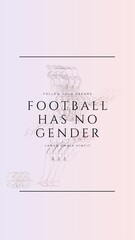 Football has no gender illustration design