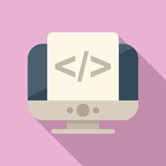 Poster - seo gear engine icon flat vector. audience content online. data digital