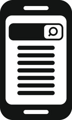 Poster - Search engine icon simple vector. Content seo website. Chart data