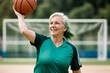 © Portrait Studio - a person in their 60's participating in intense sports happily and enjoying the energy