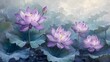 Serene Lotus Pond in Ethereal Light