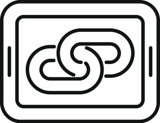Poster - Chain seo data icon outline vector. Evolution seo web. Chart platform