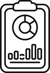 Poster - Clipboard seo icon outline vector. Evolution presence. Seo website rank