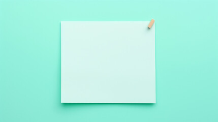 Sticky note isolated on green background